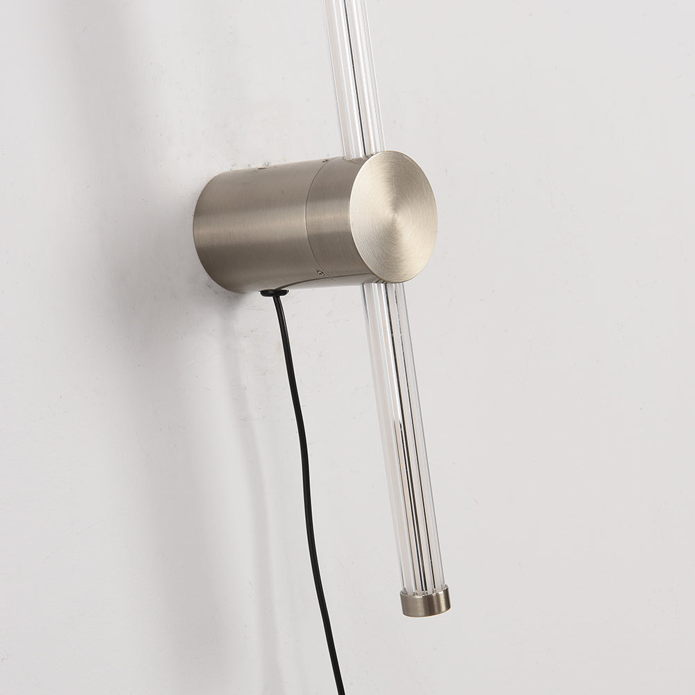 Edge Coppery & Nickel Wall Lamp – Metal & Acrylic, 23.6-31.6"