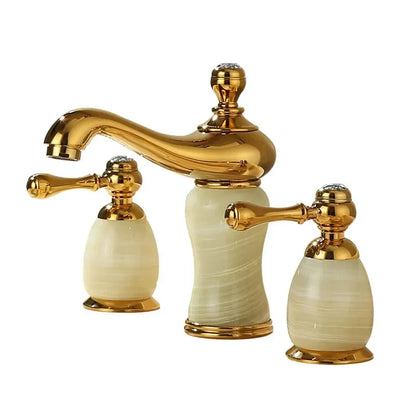 3 Hole Widespread Basin Mixer Double Handle Water Tap Basin Faucet-Basin Faucet-Index Bath