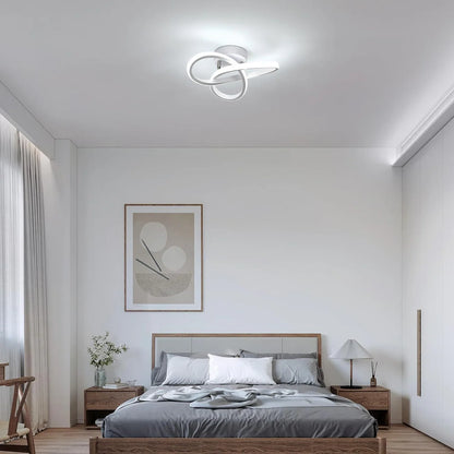 White Flush LED Ceiling Light in Metal and Acrylic – Modern Minimalist Design