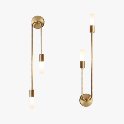 Meza Modern Gold Wall Sconce – Set of 2 LED Corridor Lights