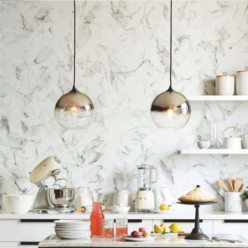 Levy Gradient Pendant Light – Modern Glass Globe, 5.9–15.8"