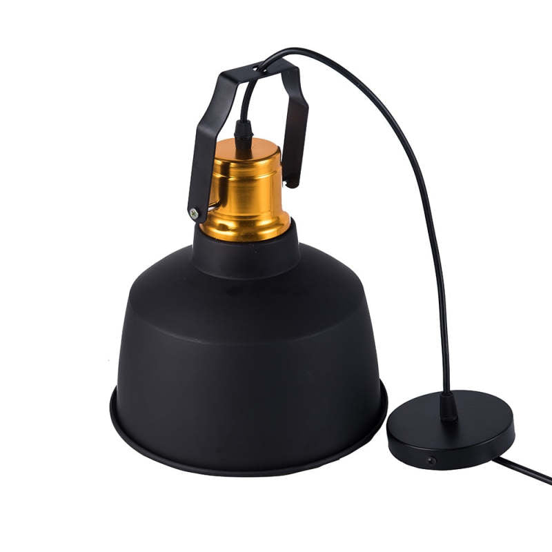 Vintage Loft LED Pendant Light – E27 Aluminum & Wood Dining Lamp