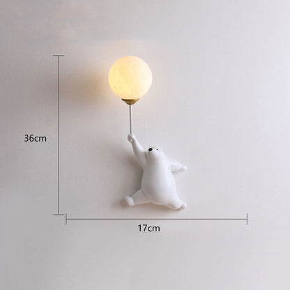 Fateh Bear Balloon Ceiling Light – LED Flush Mount, 3 Colours