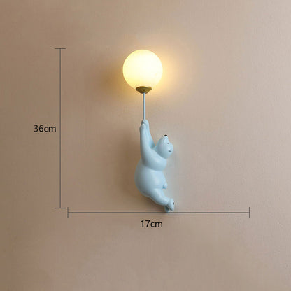 Fateh Bear Balloon Ceiling Light – LED Flush Mount, 3 Colours