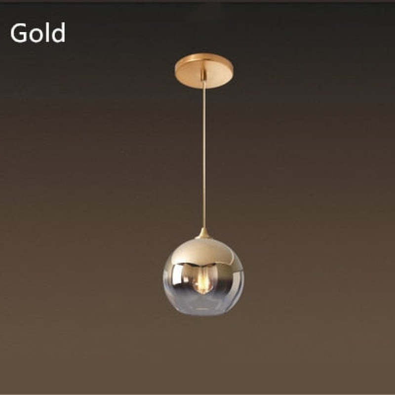Levy Gradient Pendant Light – Modern Glass Globe, 5.9–15.8"