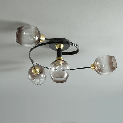 Nordic LED Ceiling Chandelier – Modern Glass Retro Pendant Lamp