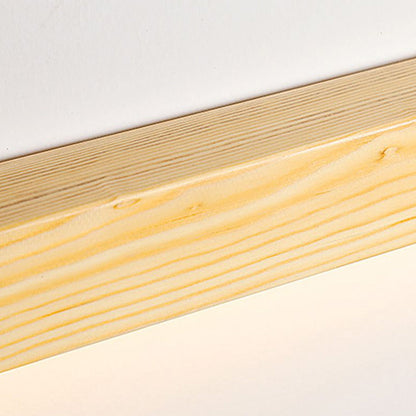 Natural Wood Linear Wall Lamp For Warm Ambience