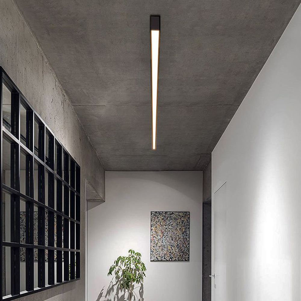 Edge Modern LED Linear Flush Mount Ceiling Light – Black, 23.6–47.2"