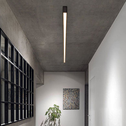 Edge Modern LED Linear Flush Mount Ceiling Light – Black, 23.6–47.2"
