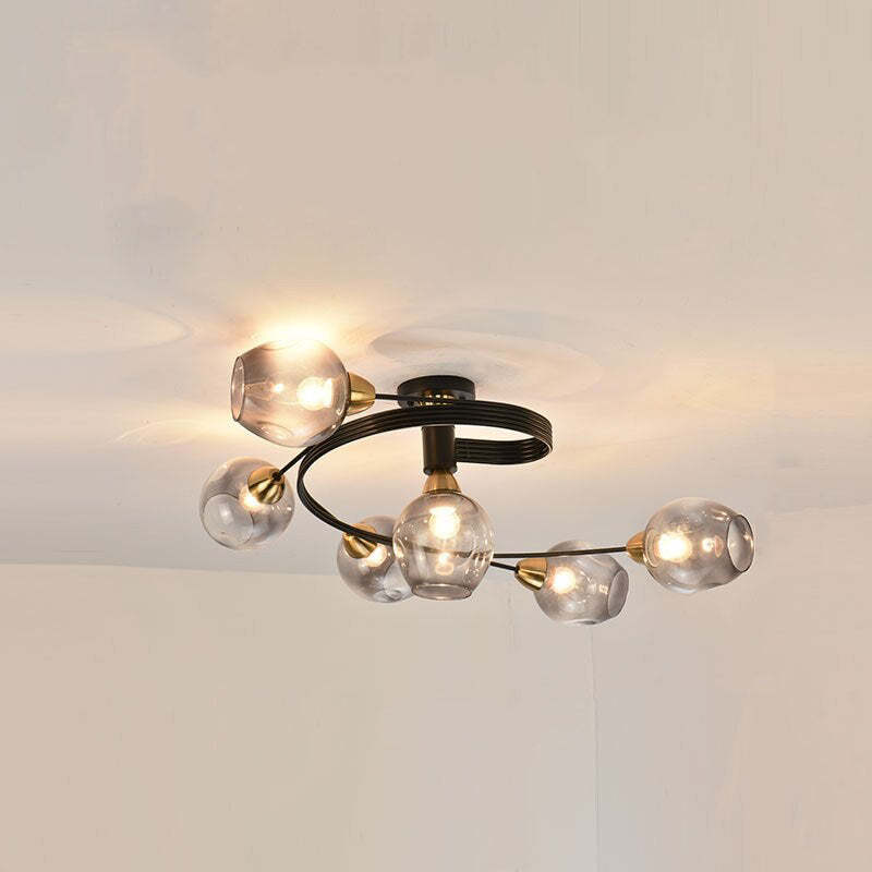 Nordic LED Ceiling Chandelier – Modern Glass Retro Pendant Lamp