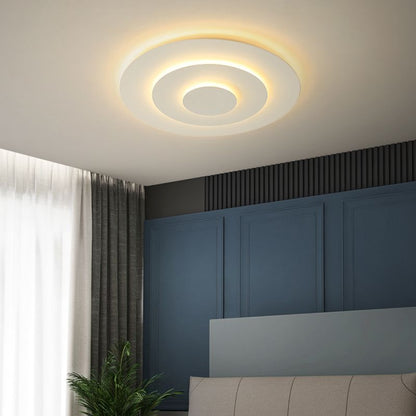 Quinn Geometric Flush Mount Ceiling Light – White, 19.7"