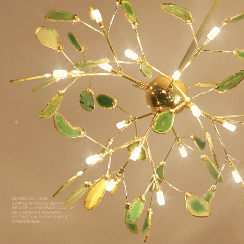 Aurora Gemstone Agate Colourful Chandelier for Bedroom and Living Room