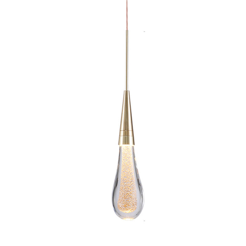 Kristy Crystal Droplet Pendant Light – Gold Finish