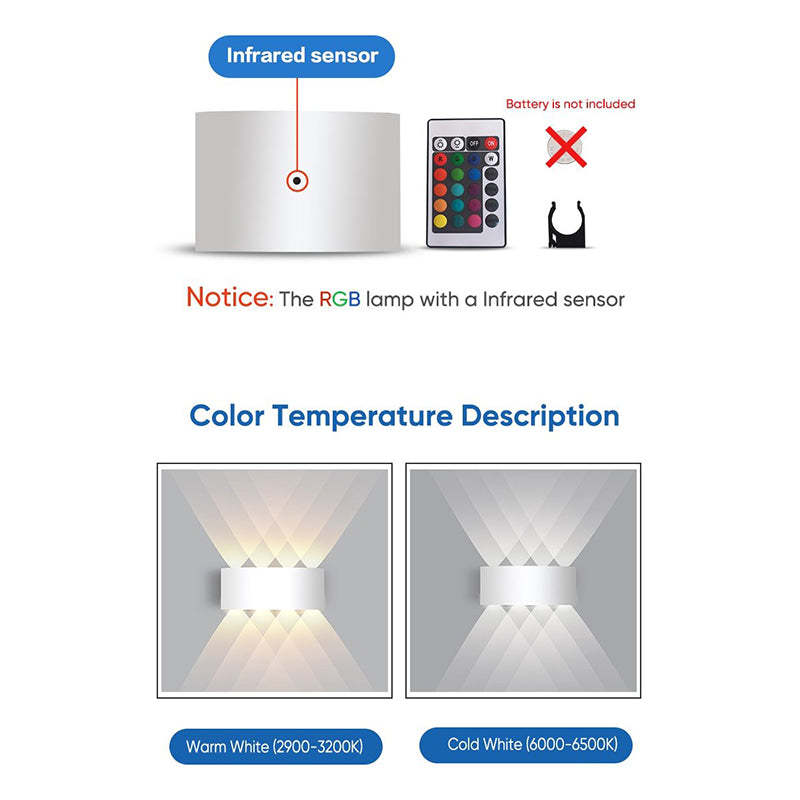 IP65 RGB LED Wall Light – Waterproof Aluminum Outdoor/Indoor Lamp