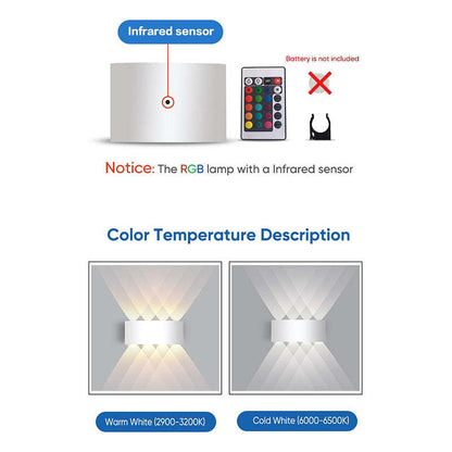 IP65 RGB LED Wall Light – Waterproof Aluminum Outdoor/Indoor Lamp