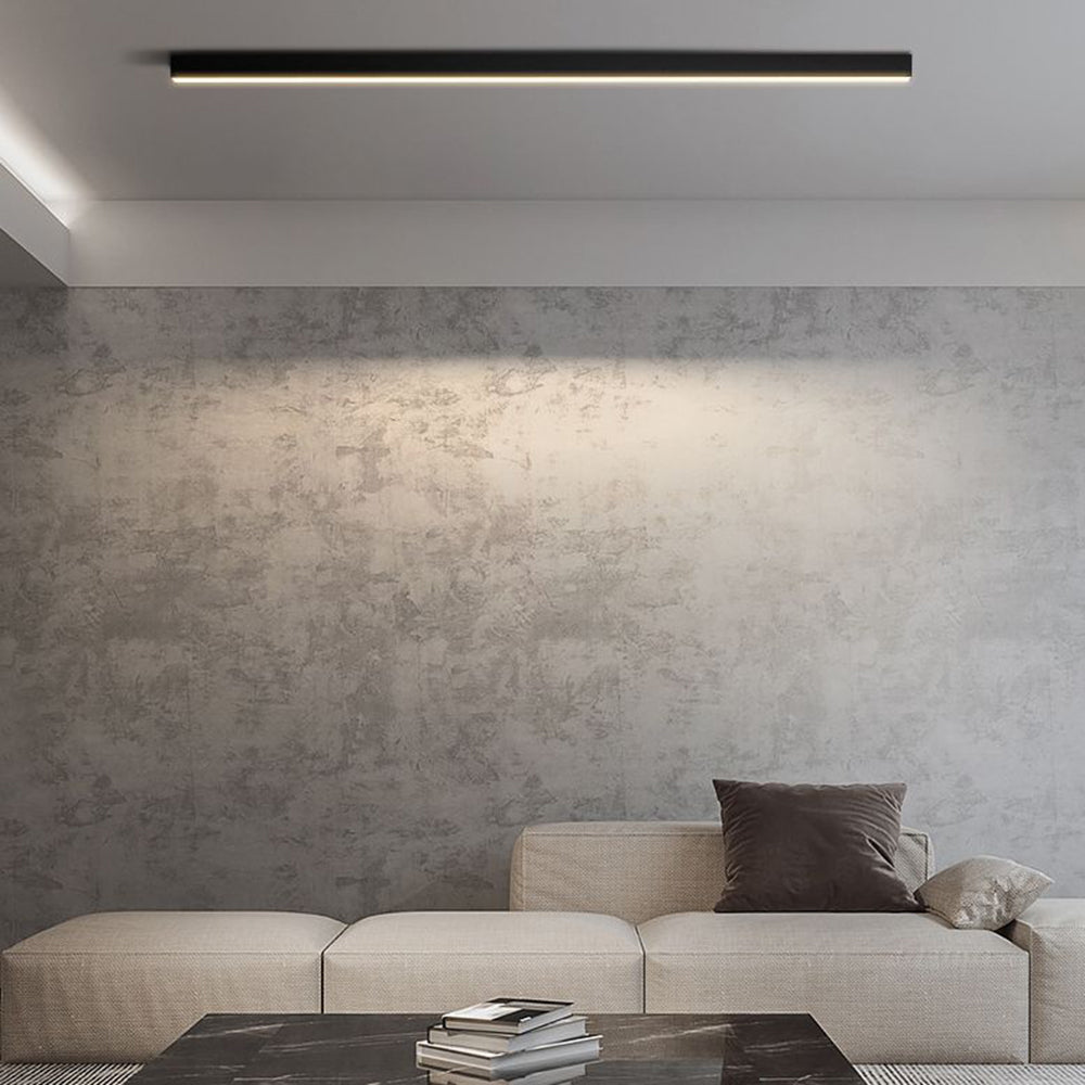 Edge Modern LED Linear Flush Mount Ceiling Light – Black, 23.6–47.2"