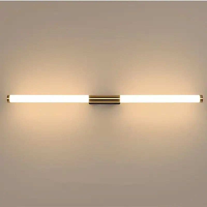 Leigh Minimalist Linear Metal Wall Lamp – Gold Finish, 19.3/23.2/27.2"