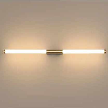 Leigh Minimalist Linear Metal Wall Lamp – Gold Finish, 19.3/23.2/27.2"