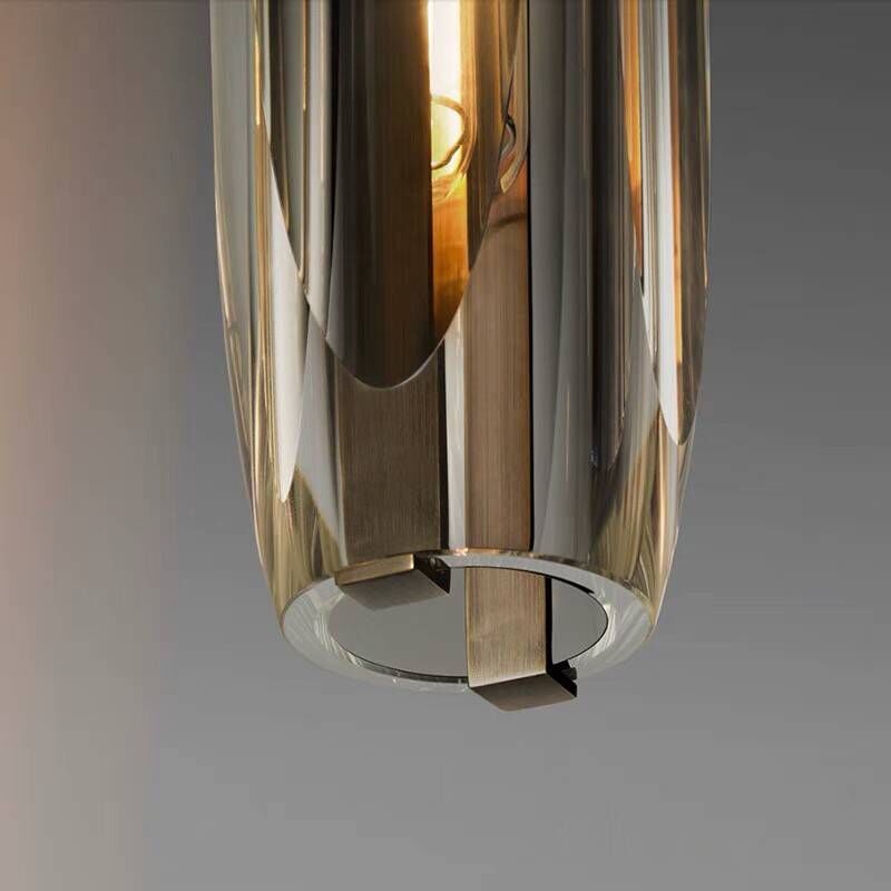 Brass LED Glass Pendant Lamp – Small Chandelier