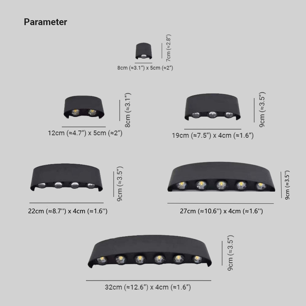 IP65 RGB LED Wall Light – Waterproof Aluminum Outdoor/Indoor Lamp