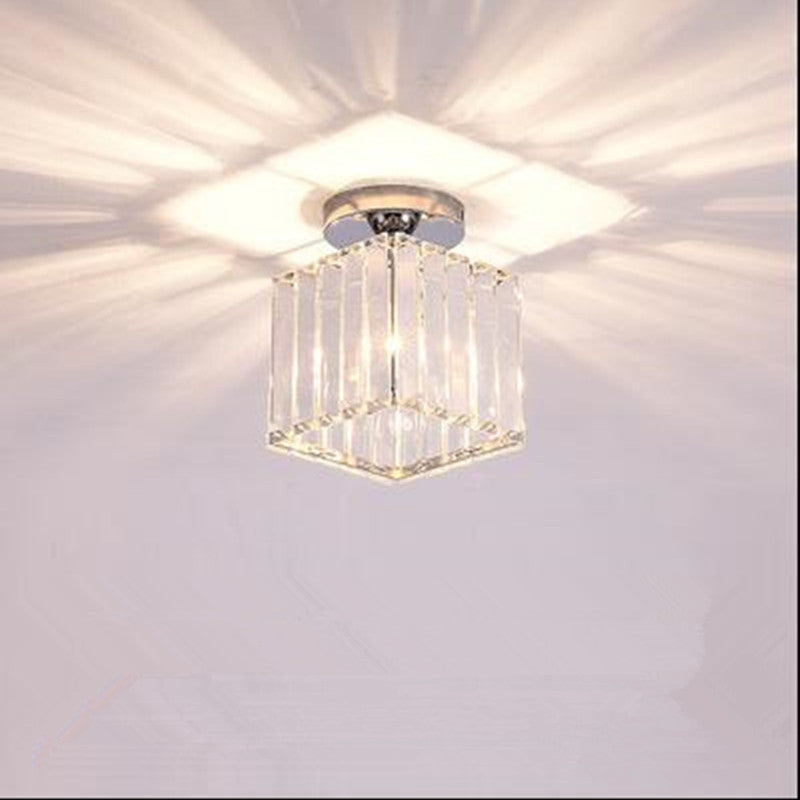 Herbert Modern Metal/Crystal Ceiling Light – Round/Square, 3 Colours