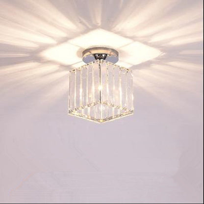 Herbert Modern Metal/Crystal Ceiling Light – Round/Square, 3 Colours