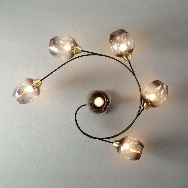 Nordic LED Ceiling Chandelier – Modern Glass Retro Pendant Lamp