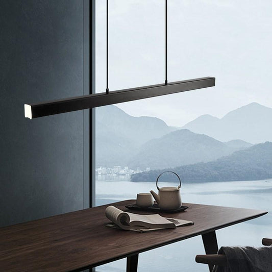 Modern LED Dining Room Chandelier – Nordic, Long Hanging Fixture