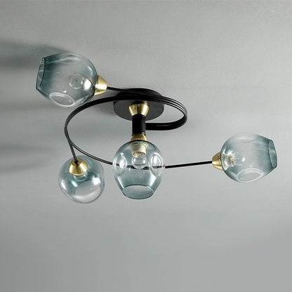 Nordic LED Ceiling Chandelier – Modern Glass Retro Pendant Lamp