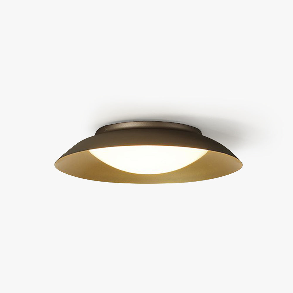 Carins Round Brass Flush Ceiling Light 13.8"-15.8" – 3-Color LED