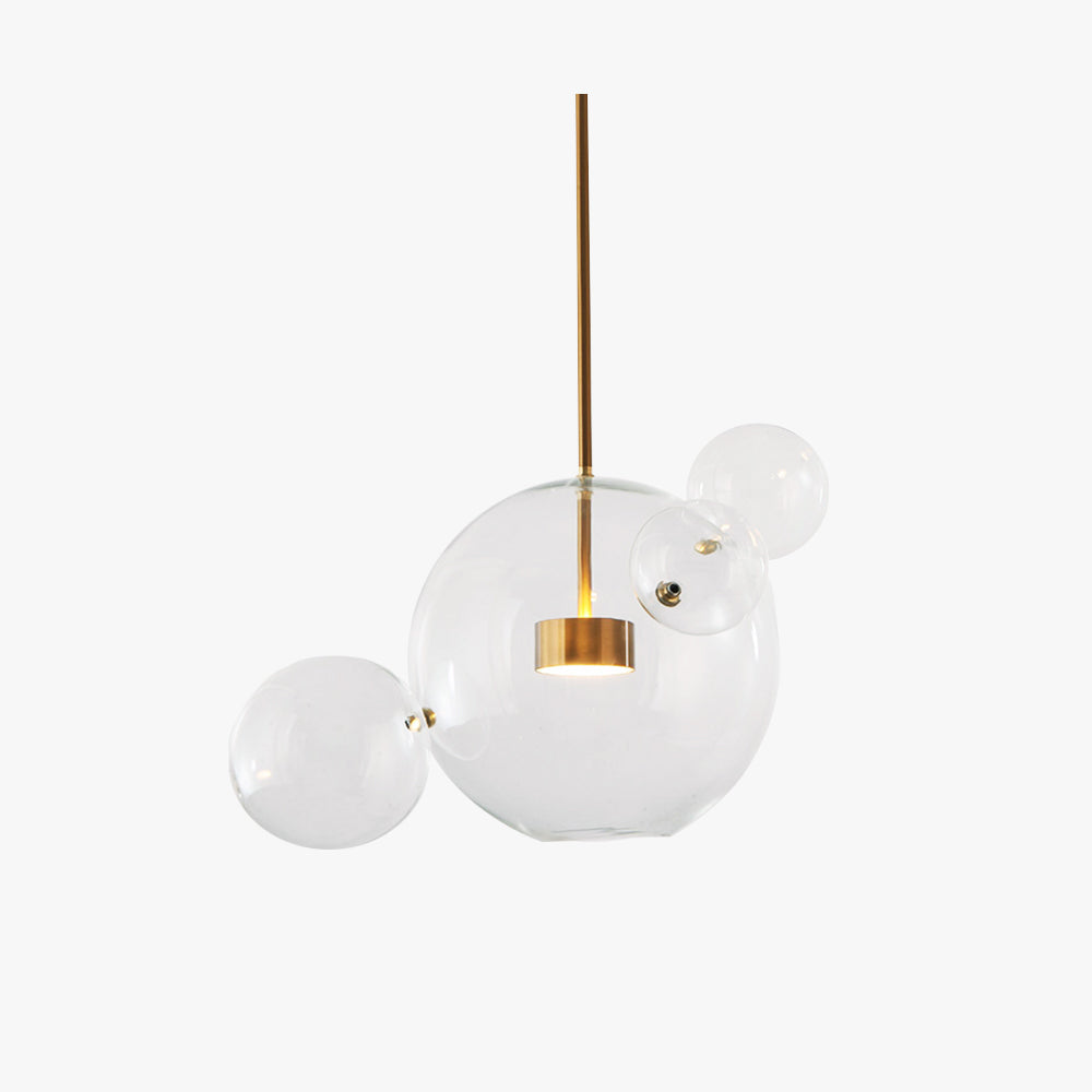 Hailie Glass Bubble Cluster Pendant Light – Frosted Glass, 1/3/5 Heads