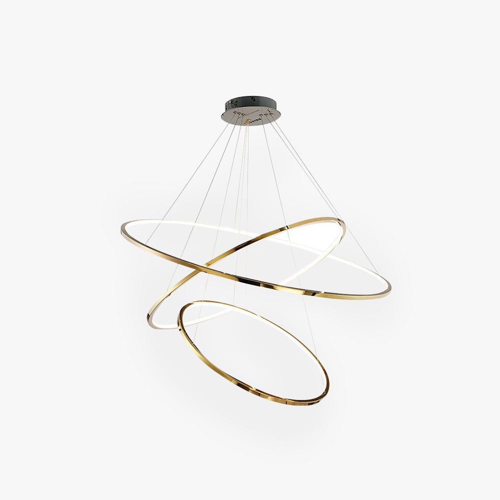 Arisha 3–5 Ring Pendant Light – Gold Finish, 3-Color Temperature Switchable