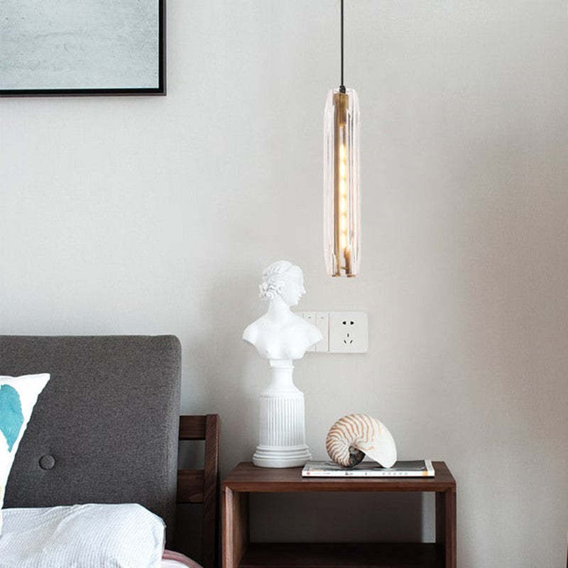 Brass LED Glass Pendant Lamp – Small Chandelier
