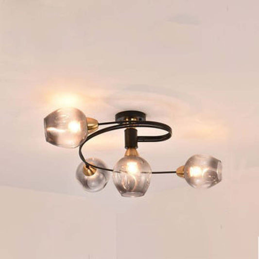 Nordic LED Ceiling Chandelier – Modern Glass Retro Pendant Lamp