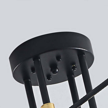 Valentina Retro Satellite Metal Ceiling Light – Black/Gold, 4/6/8 Heads