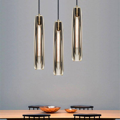 Brass LED Glass Pendant Lamp – Small Chandelier