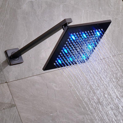 Rain Shower Heads - Wall Mounted Bathroom Top Shower Head With LED Lights