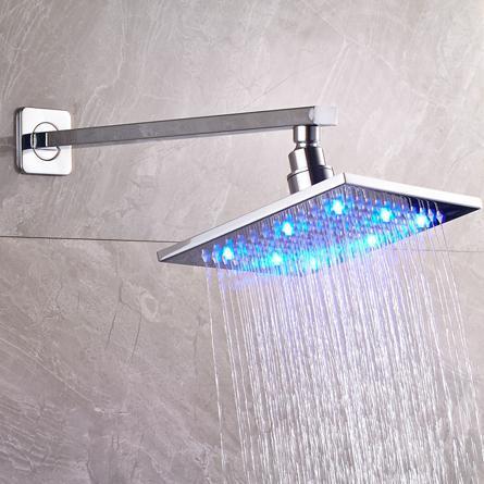Rain Shower Heads - Wall Mounted Bathroom Top Shower Head With LED Lights