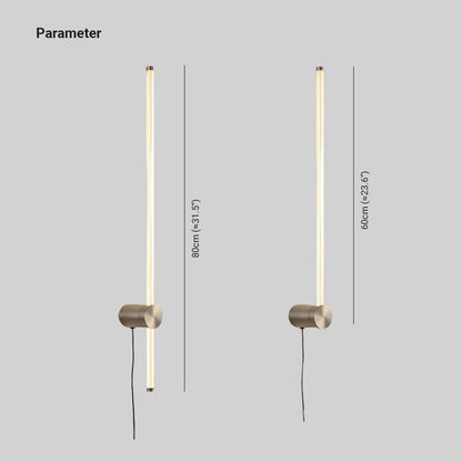Edge Coppery & Nickel Wall Lamp – Metal & Acrylic, 23.6-31.6"