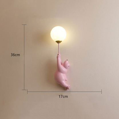 Fateh Bear Balloon Ceiling Light – LED Flush Mount, 3 Colours