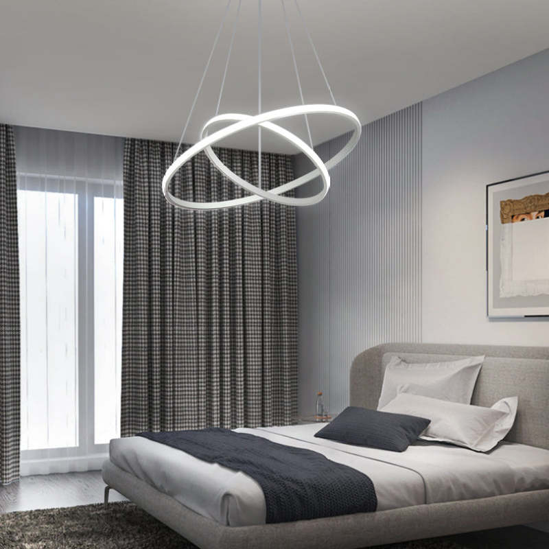 Arisha Modern Ring Pendant Light – Metal & Silicon, 2/3/4 Rings
