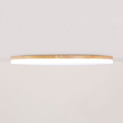 Ozawa Minimalist Wood Flush Mount Ceiling Light – 24/18.9/24"