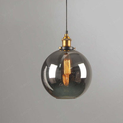 Industrial Glass Pendant Light – Adjustable Hanging Ceiling Lamp (E27)