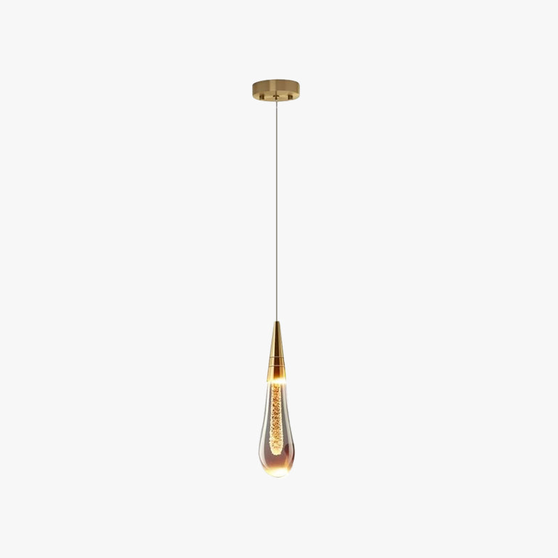 Kristy Crystal Droplet Pendant Light – Gold Finish