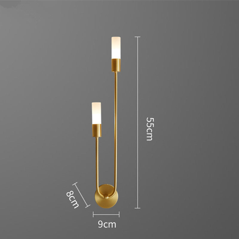 Meza Modern Gold Wall Sconce – Set of 2 LED Corridor Lights