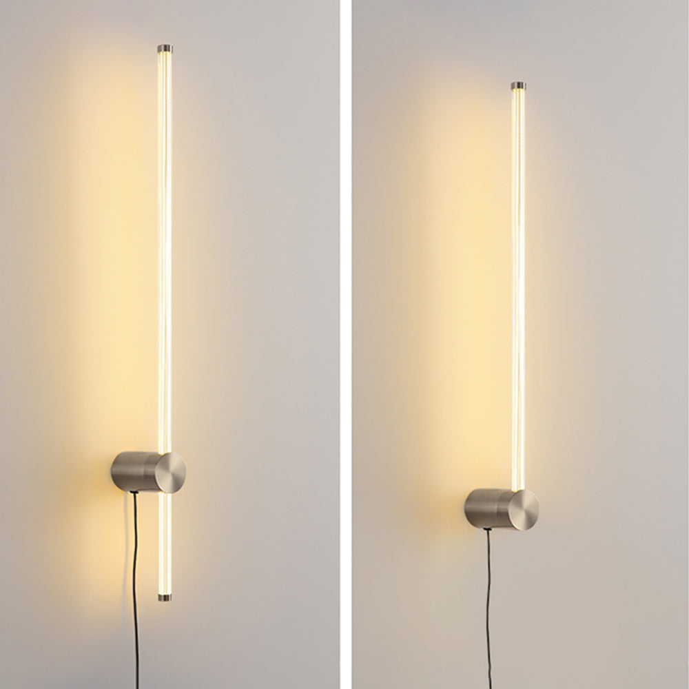 Edge Coppery & Nickel Wall Lamp – Metal & Acrylic, 23.6-31.6"