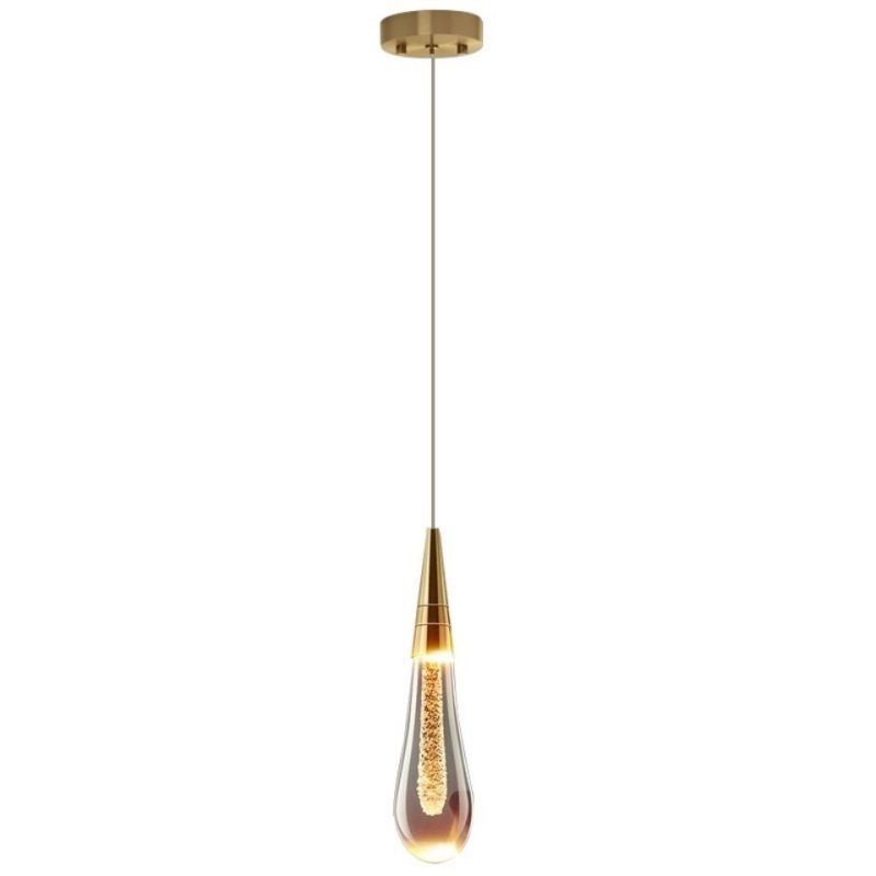 Kristy Crystal Droplet Pendant Light – Gold Finish