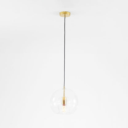 Hailie Glass Pendant Light – Clear/Amber, 5.9–9.8", LED