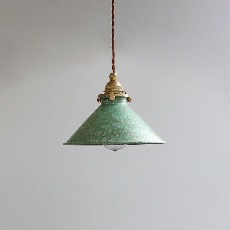 Alessio Vintage LED Pendant Light – Blue Metal Shade, E14 Base