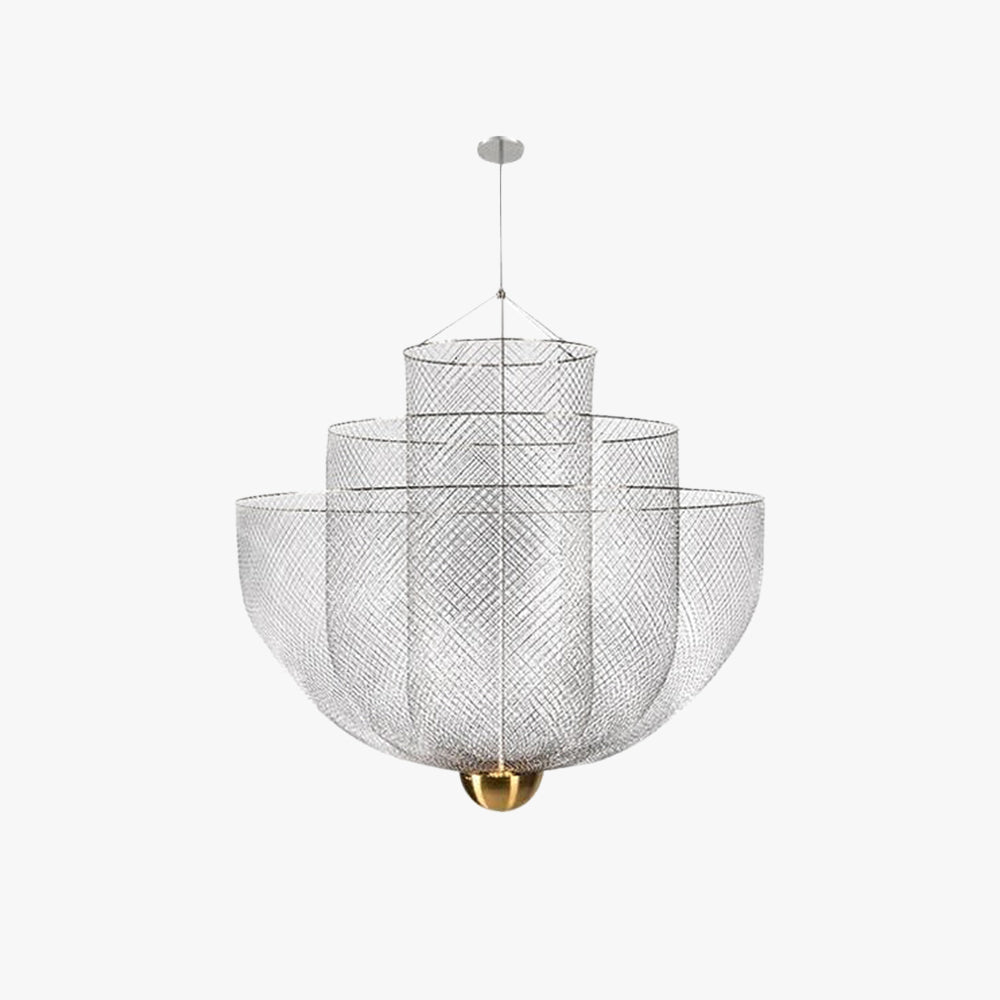 Alessio Chrome & Gold Metal Pendant Light – Modern Bedroom/Living